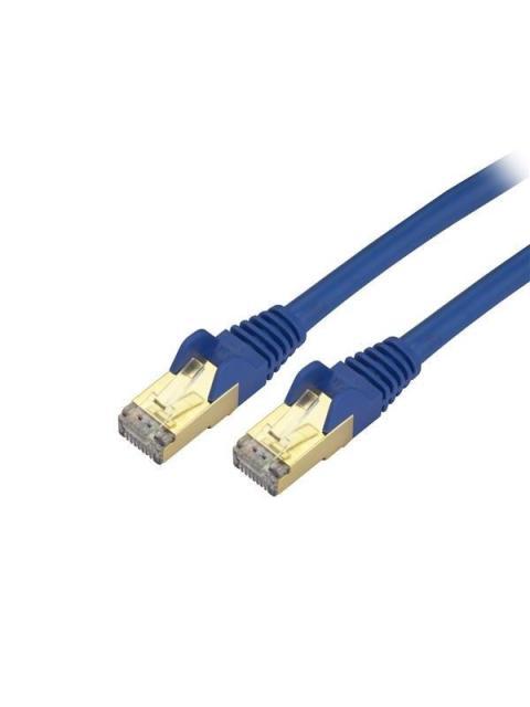 STARTECH CABLE PATCH CAT6A BLINDADO SIN ENGANCHES RJ-45 MACHO - RJ-45 MACHO 1.2 METROS AZUL