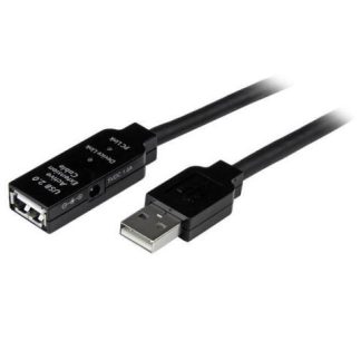 STARTECH  CABLE USB 2.0 DE EXTENSION ALARGADOR ACTIVO USB A MACHO - USB A HEMBRA 5 METROS NEGRO