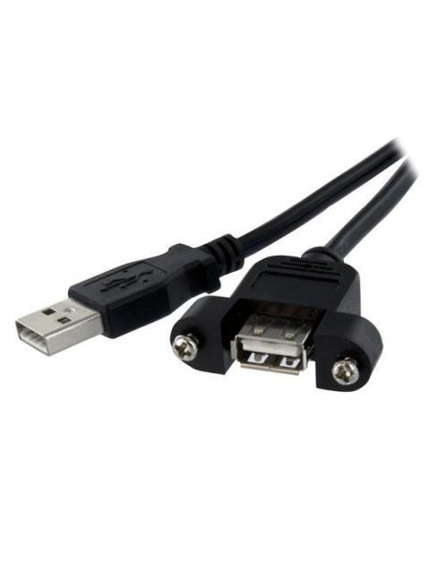 STARTECH CABLE USB 2.0 USB A MACHO - USB A HEMBRA 30CM NEGRO