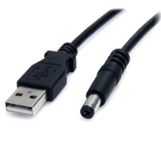 STARTECH CABLE USB A MACHO - CONECTOR COAXIAL 2 METROS NEGRO