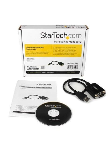 STARTECH CABLE USB A MACHO - DB9 MACHO 31CM NEGRO - Imagen 5