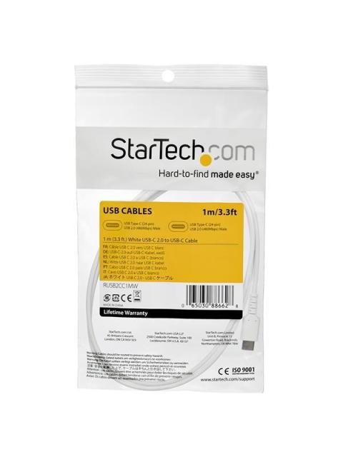 STARTECH CABLE USB-C MACHO - USB-C MACHO 1 METRO BLANCO - Imagen 5
