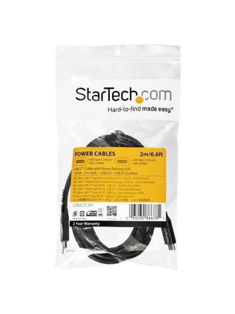 STARTECH CABLE USB C MACHO - USB C MACHO 2 METROS NEGRO - Imagen 4