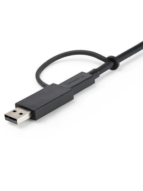 STARTECH  CABLE USB-C MACHO - USB-C-USB-A MACHO 1 METRO NEGRO - Imagen 2