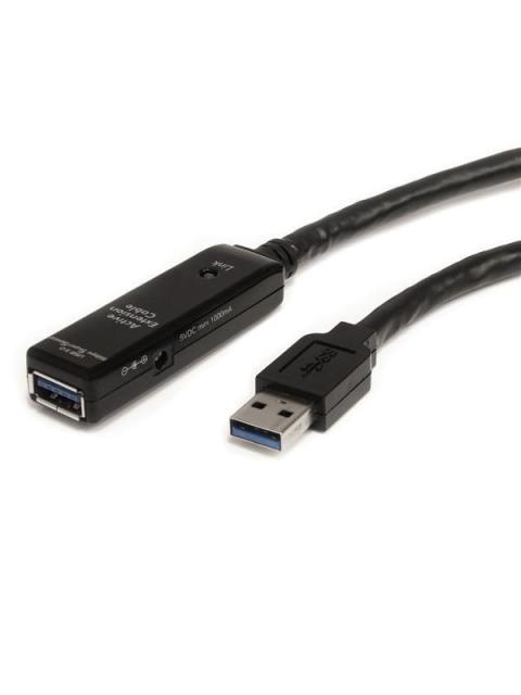 STARTECH CABLE USB MACHO - USB HEMBRA 10 METROS NEGRO