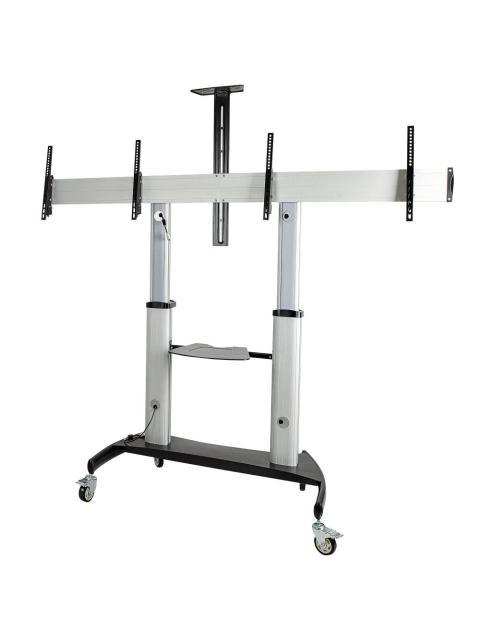 STARTECH CARRITO SOPORTE STNDMTVDUO PARA DOS PANTALLAS 37 - 60 HASTA 5KG C-U PLATA