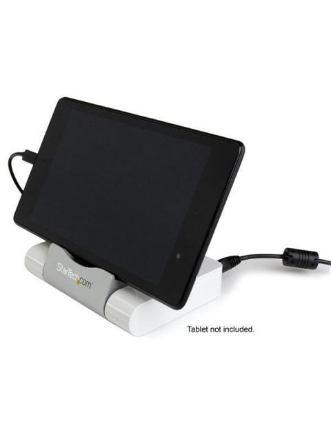STARTECH  CONCENTRADOR USB 3.0 DE 3 PUERTOS HUB CON PUERTO DE CARGA RAPIDA (2.1A) Y BASE PARA LAPTOPS-TABLETS BLANCO - Imagen 5