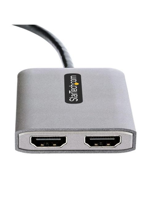 STARTECH  DIVISOR DE VIDEO MST USB-C MACHO - 2X HDMI HEMBRA NEGRO-GRIS - Imagen 3