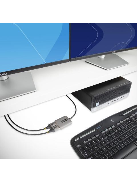 STARTECH DIVISOR MULTIPLICADOR DISPLAYPORT - 2X DISPLAYPORT GRIS - Imagen 6