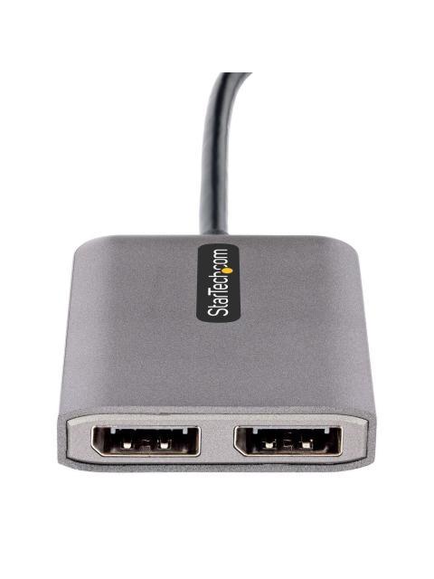 STARTECH  DIVISOR MULTIPLICADOR USB C - 2X DISPLAYPORT GRIS - Imagen 3