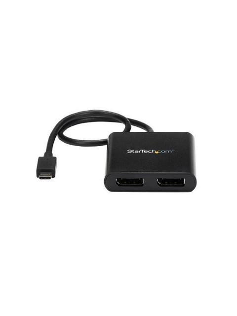 STARTECH DIVISOR MULTIPLICADOR USB C - DISPLAYPORT 2 PUERTOS NEGRO - Imagen 4