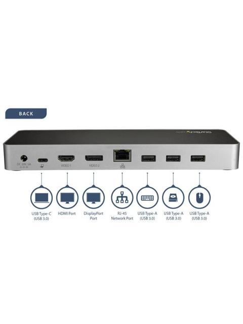 ESTACION DE ACOP STARTECH LAPTOP MAC USB-C HDMI DP SD DK30CHDDPPD - Imagen 4