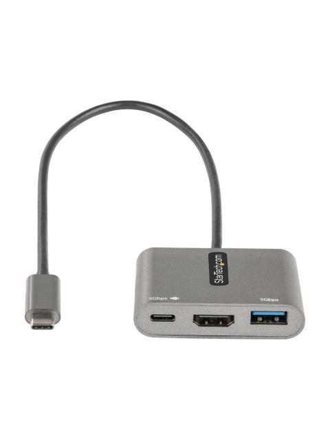STARTECH DOCKING STATION USB C 1X USB C 1X HDMI 1X USB A GRIS - Imagen 2