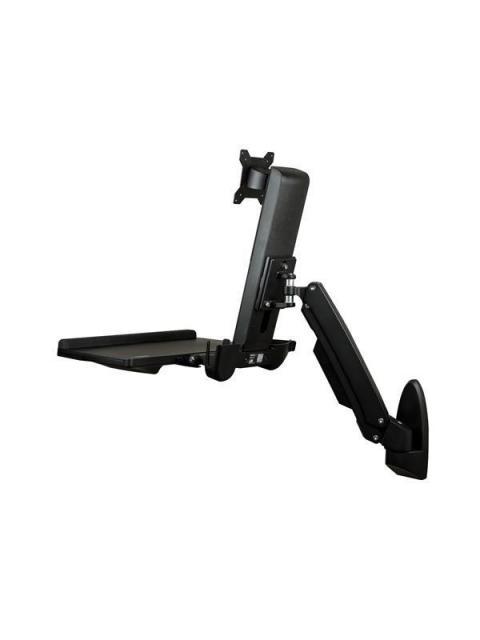 STARTECH ESTACION DE TRABAJO DE PIE Y SENTADO WALLSTS1 MONTAJE EN PARED HASTA 8KG PARA MONITOR 24 NEGRO