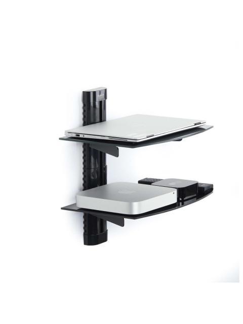 STARTECH  ESTANTE ESCALONADO 2B-WALL-MOUNT-SHELF 2 NIVELES MARCO DE ALUMINIO HASTA 7KG NEGRO - Imagen 8