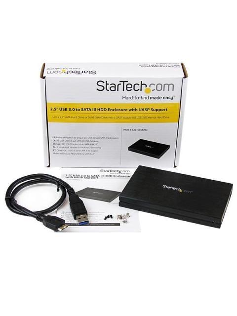 STARTECH GABINETE DE DISCO DURO S2510BMU33 2.5 SATA USB 2.0 NEGRO - Imagen 5