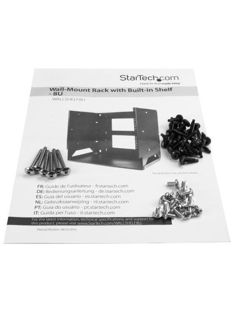 STARTECH GABINETE PARA PARED CON CHAROLA 8U HASTA 34KG NEGRO - Imagen 6