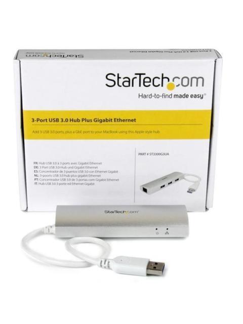 STARTECH  HUB CONCENTRADOR DE 3 PUERTOS USB A 3.0 CON ADAPTADOR DE RED ETHERNET GIGABIT - Imagen 4
