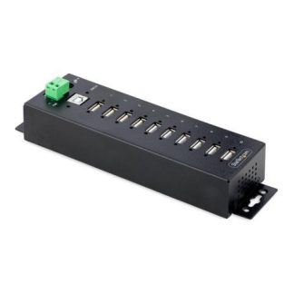 STARTECH  HUB INDUSTRIAL 5000 MBIT-S USB 3.0 DE 10 PUERTOS NEGRO