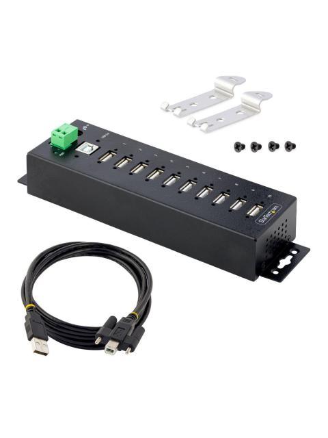 STARTECH HUB INDUSTRIAL 5000 MBIT-S USB 3.0 DE 10 PUERTOS NEGRO - Imagen 7