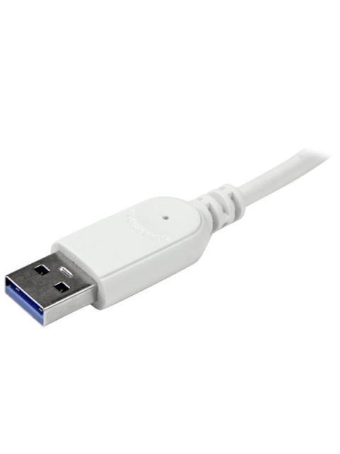 STARTECH HUB PORTATIL USB A 3.0 DE 4 PUERTOS CON CABLE INCORPORADO PLATA-BLANCO - Imagen 2
