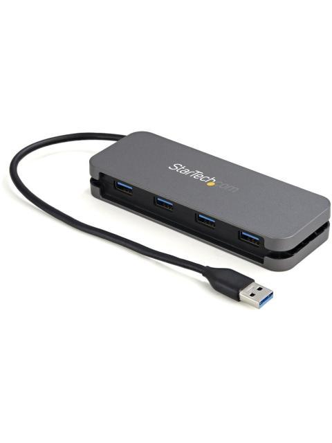 STARTECH HUB USB A MACHO - 4X PUERTOS USB A 3.0 5000 MBIT-S NEGRO-GRIS