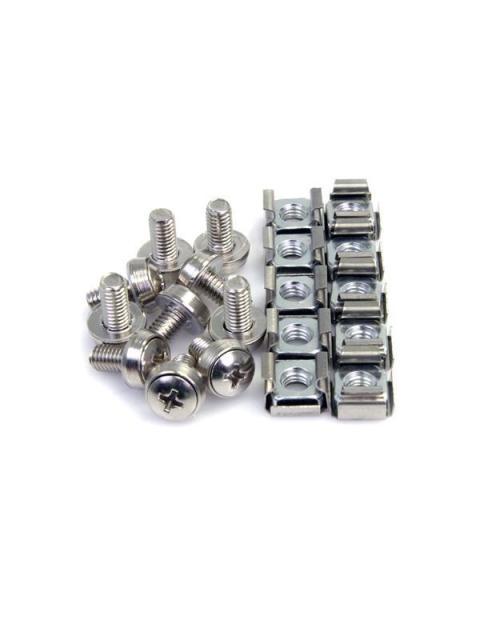 STARTECH PACK DE 100 TORNILLOS DE MONTAJE Y TUERCAS ENJAULADAS M6 PARA RACK GABINETE DE SERVIDORES