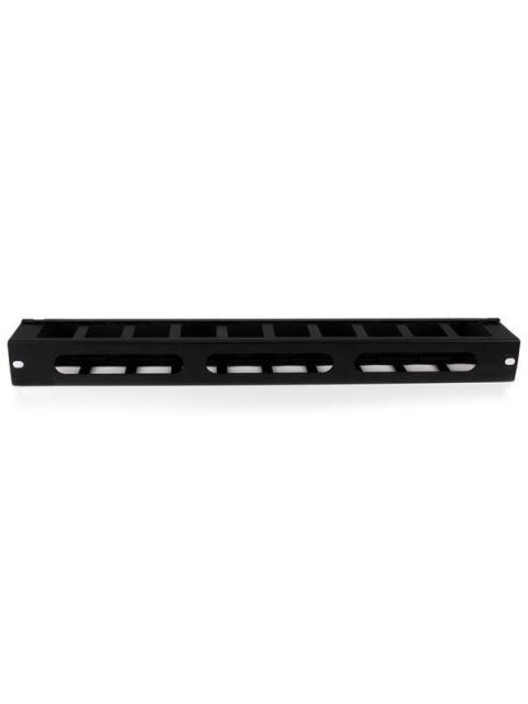 STARTECH PANEL CANALETA HORIZONTAL DE 1U CON CUBIERTA PARA GESTION DE CABLEADO EN RACKS Y PERFORACIONES LATERALES - Imagen 3