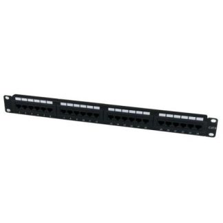 STARTECH  PANEL DE PARCHEO CAT 6 RJ-45 24 PUERTOS 1U  NEGRO