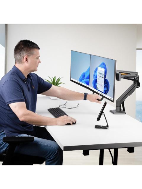 STARTECH  SOPORTE DE ESCRITORIO PARA 2 MONITORES 17 - 27 HASTA 30KG - Imagen 9