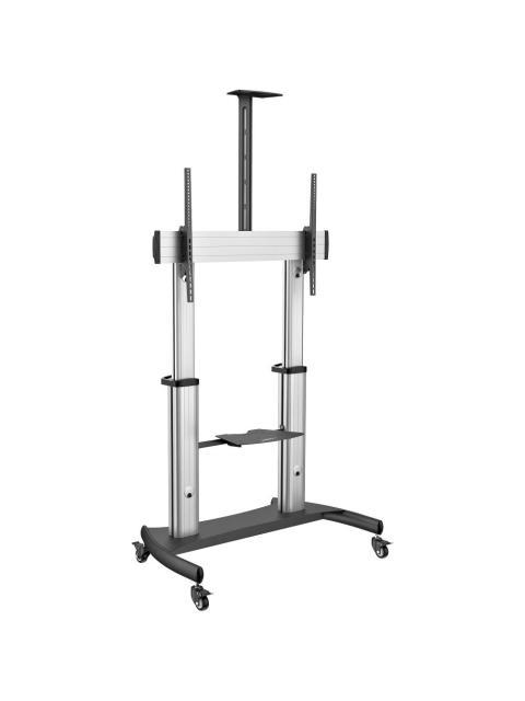 STARTECH SOPORTE DE PISO STNDMTV100 PARA PANTALLA 60 - 100 HASTA 100KG NEGRO-PLATA - Imagen 2