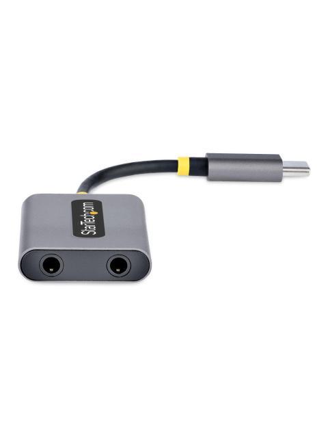 STARTECH SPLITTER DIVISOR USB-C MACHO - 2X 3.5MM HEMBRA GRIS - Imagen 3