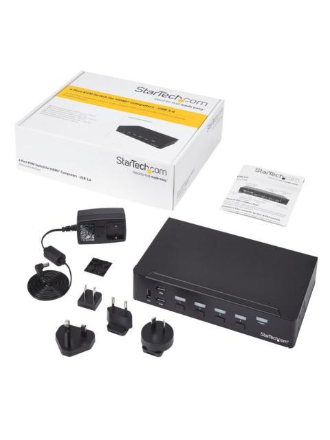 STARTECH SWITCH CONMUTADOR KVM DE 4 PUERTOS HDMI 1080P CON USB 3.0 - Imagen 4