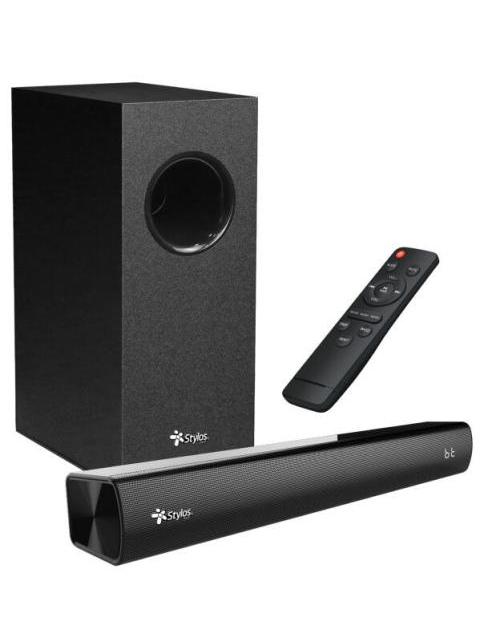 STYLOS BARRA DE SONIDO CON SUBWOOFER STAB210B BLUETOOTH ALAMBRICO 2.1 CANALES 40W RMS