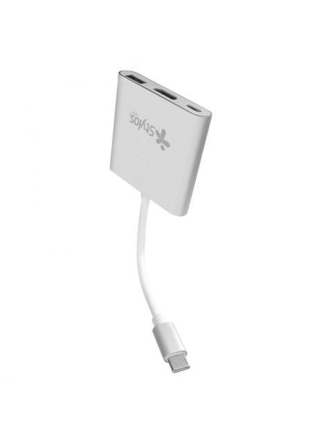STYLOS HUB USB C MACHO - 1X USB C 1X USB 3.0 1X HDMI HEMBRA 5000 MBIT-S PLATA - Imagen 3