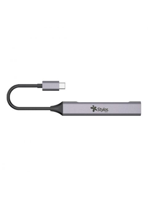 STYLOS HUB USB C MACHO - 4X USB 2.0 HEMBRA 480 MBIT-S GRIS - Imagen 3