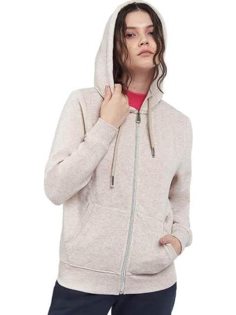 SUDADERA BASICA CON CAPUCHA BEIGE LOVE TO LOUNGE - Imagen 4