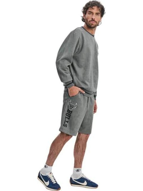 SUDADERA BULLS GRIS NBA - Imagen 4