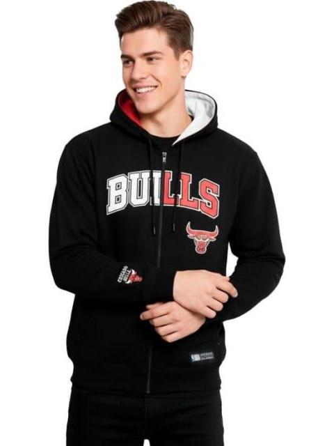 SUDADERA BULLS JACKET NEGRO NBA - Imagen 2