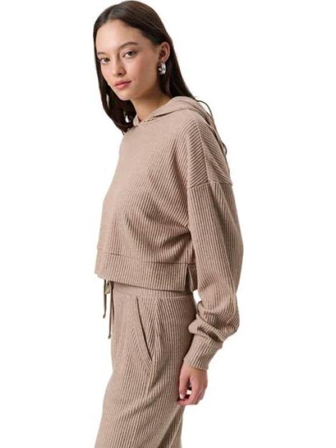 SUDADERA CERRADA CON CAPUCHA MOKA LOVE TO LOUNGE - Imagen 5