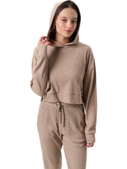 SUDADERA CERRADA CON CAPUCHA MOKA LOVE TO LOUNGE - Imagen 6