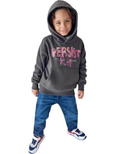 SUDADERA CON CAPUCHA GRIS NEXT CO