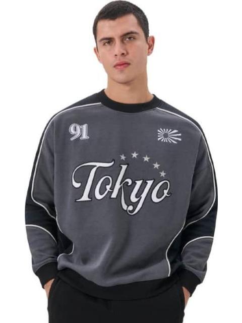 SUDADERA CUELLO REDONDO NEGRO HARD SODA - Imagen 3