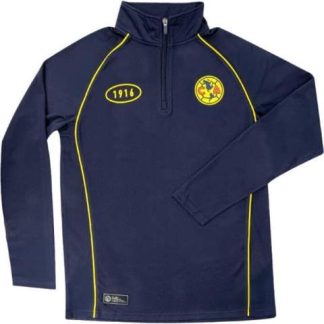 SUDADERA DE ENTRENAMIENTO CLUB AMERICA 1 4 IZP AZUL MARINO CLUB AMERICA