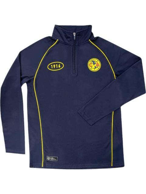 SUDADERA DE ENTRENAMIENTO CLUB AMERICA 1 4 IZP AZUL MARINO CLUB AMERICA