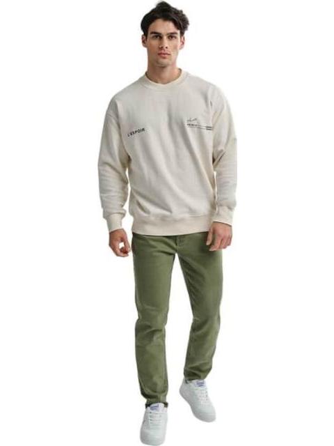 SUDADERA ESTAMPADA MARFIL NEXT CO