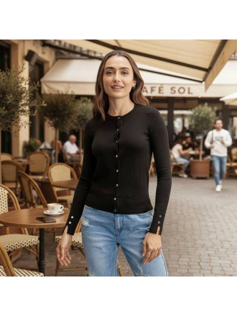 SUETER BOTONES NEGRO PRIMARK