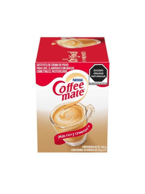 SUSTITUTO DE CREMA COFFEE MATE VAINILLA EN POLVO 10 PZ 34 G