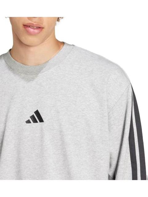 SWEATER M 3S FT SWT GRIS ADIDAS - Imagen 4