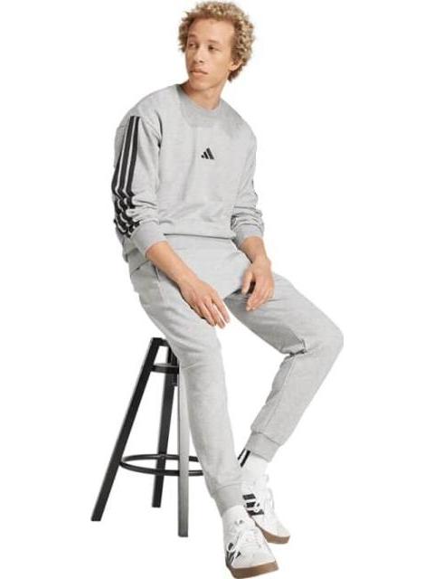 SWEATER M 3S FT SWT GRIS ADIDAS - Imagen 6